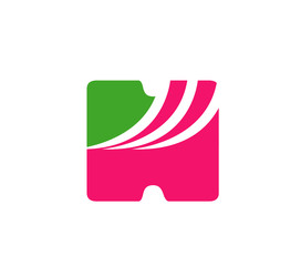 Letter h logo icon design template elements
