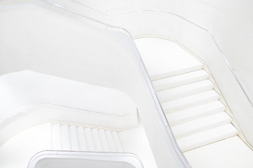 All White Staircase
