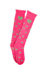 Pair child's socks isolated.
