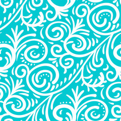 Seamless vector lace pattern. White vintage ornament.