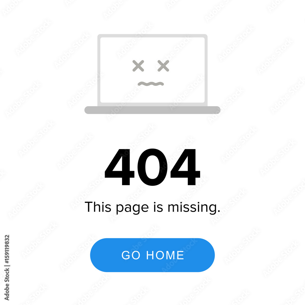 Leinwandbilder modern vector illustration of 404 error page template for website. page not found error 404