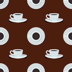 Obraz premium Cups seamless pattern