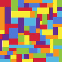 Seamless wallpaper from multi-colored rectangles