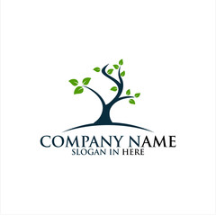 Obraz premium Simple Tree Logo Template Design