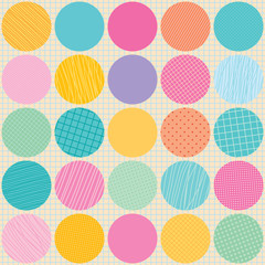 circles pattern design elements with note book paper background
