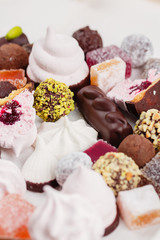 Homemade confection assortment. Selective focus