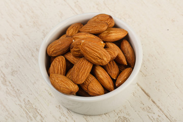 Almond in the bowl