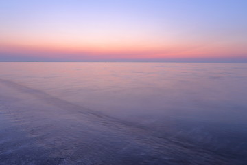 A spectacular sunrise over the sea.