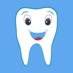 White cartoon tooth
