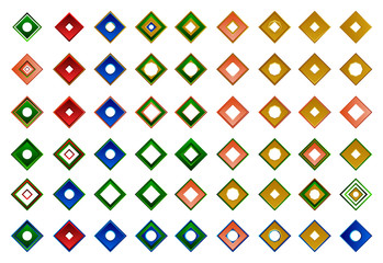 A set of logos, icons and graphical elements