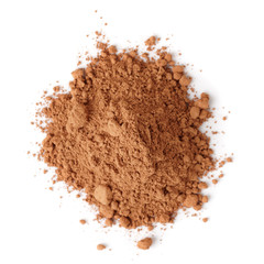 Cocoa powder isolated on white background