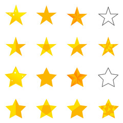 Obraz premium A set of golden stars