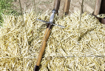 Medieval metal swords