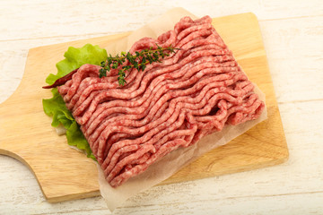 Raw minced beef meat