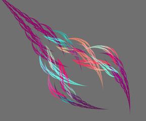 Fractal hair braid abstraction spikelets