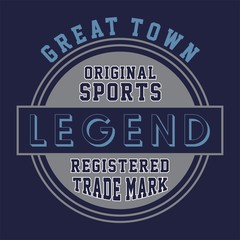 graphic for shirt and print original sports legend