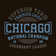 graphic for shirt and print chicago national champion