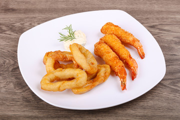 Squid and Shrimp Tempura