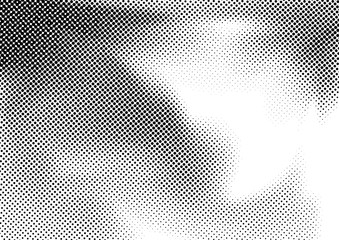 Old style pop art halftone dotted distressed background template. Black and white graphic comic page texture vintage template