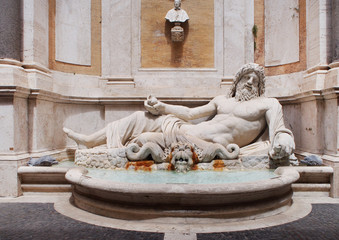 Old roman statue