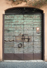 Old wooden door