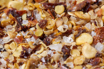Pizza spices closeup macro