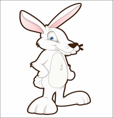 Cartoon character of a hare