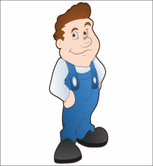 Cartoon character of a man