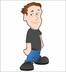 Fototapeta premium Cartoon character of a man