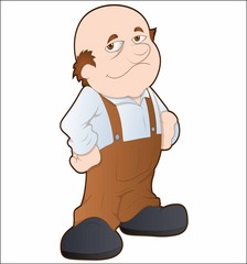 A man with a serious face