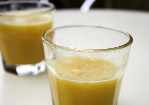 Glasses orange juice
