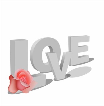 Fototapeta Voluminous text inscriptions love