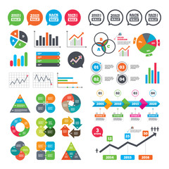 Back to school icons. Studies after the holidays.