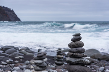 Fototapeta premium Plage de galets à Tamadite, Tenerife, Canaries