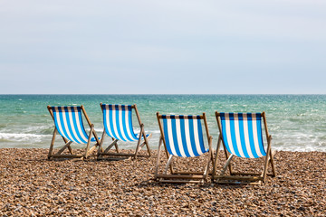 Deck Chairs on a Beach