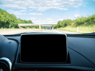Obraz na płótnie Canvas Car Interior with Navigation system