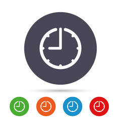 Clock time sign icon. Watch or timer symbol.