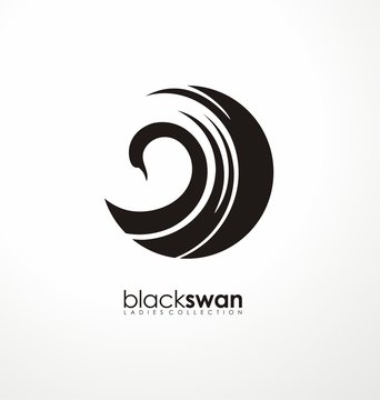 Swan logo made from abstract shapes
