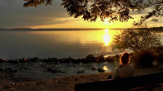 Sonnenuntergang am Chiemsee