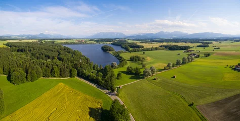 Fototapete Luftbild Abtsee, Bayern, Deutschland, im Sommer