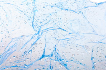 Water drops on a plastic