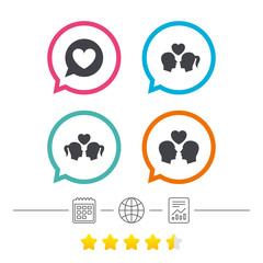 Couple love icon. Lesbian and Gay lovers signs.