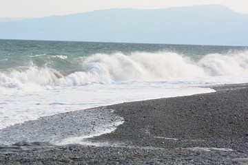 湘南海岸の白波