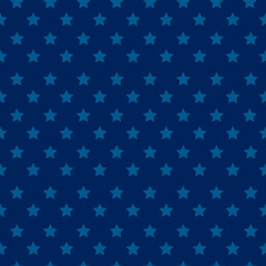 independence day seamless pattern with stars - blue 