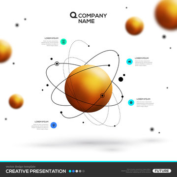 Gold Sphere Particles And Atomic Structure