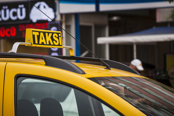 Turkish taxi on the street