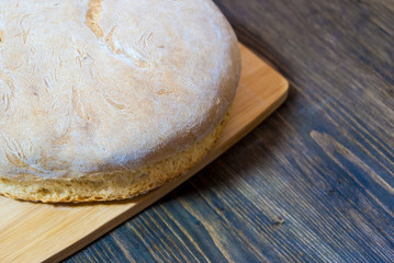 Organic bread homemade. Bread is not for sale.