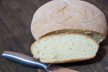 Organic bread homemade. Bread is not for sale.