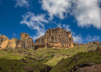 Rock formations of the Drakensberge at the Mkhomazi Wilderness area