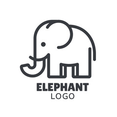 Minimal elephant logo